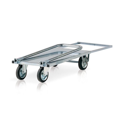 Galvanizirani skladiščni vozički s podaljškom - 200 kg - Jeklena plošča