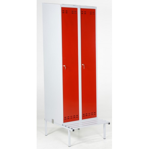 Garderobne omarice SWED-2 Rdeče/Siva - Klasična